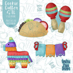 Cinco De Mayo Taco Cookie Cutter STL File Set for 3D Printing with Matching Printable PNG Images for Edible Ink Printers Including Eddie