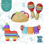 Cinco De Mayo Taco Cookie Cutter Set with Matching PNG Images for Edible Ink Printers Including Eddie