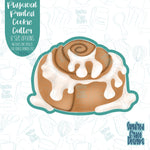 Cinnamon roll cookie cutter with png images for edible ink printers including Eddie