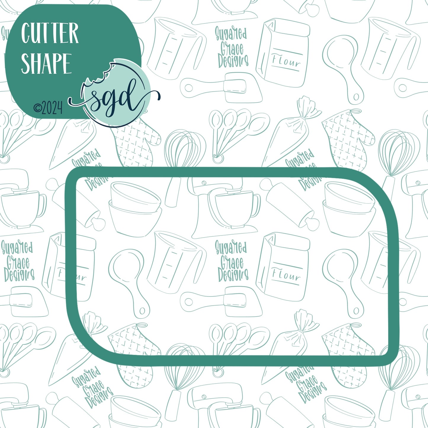 Clayton Plaque Cookie Cutter with Unlimited Decorating Possibilities!