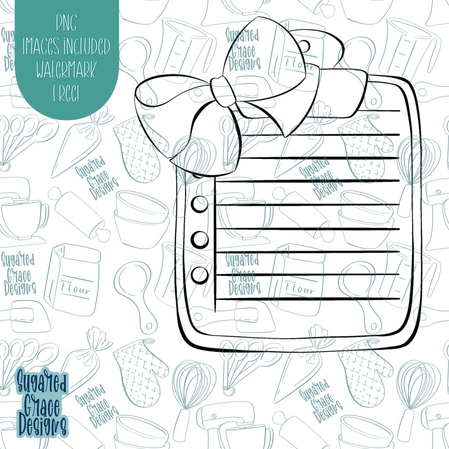 Back to School Clipboard with Bow Cookie Cutter with Matching Printable PNG Images for Edible Ink Printers Including Eddie