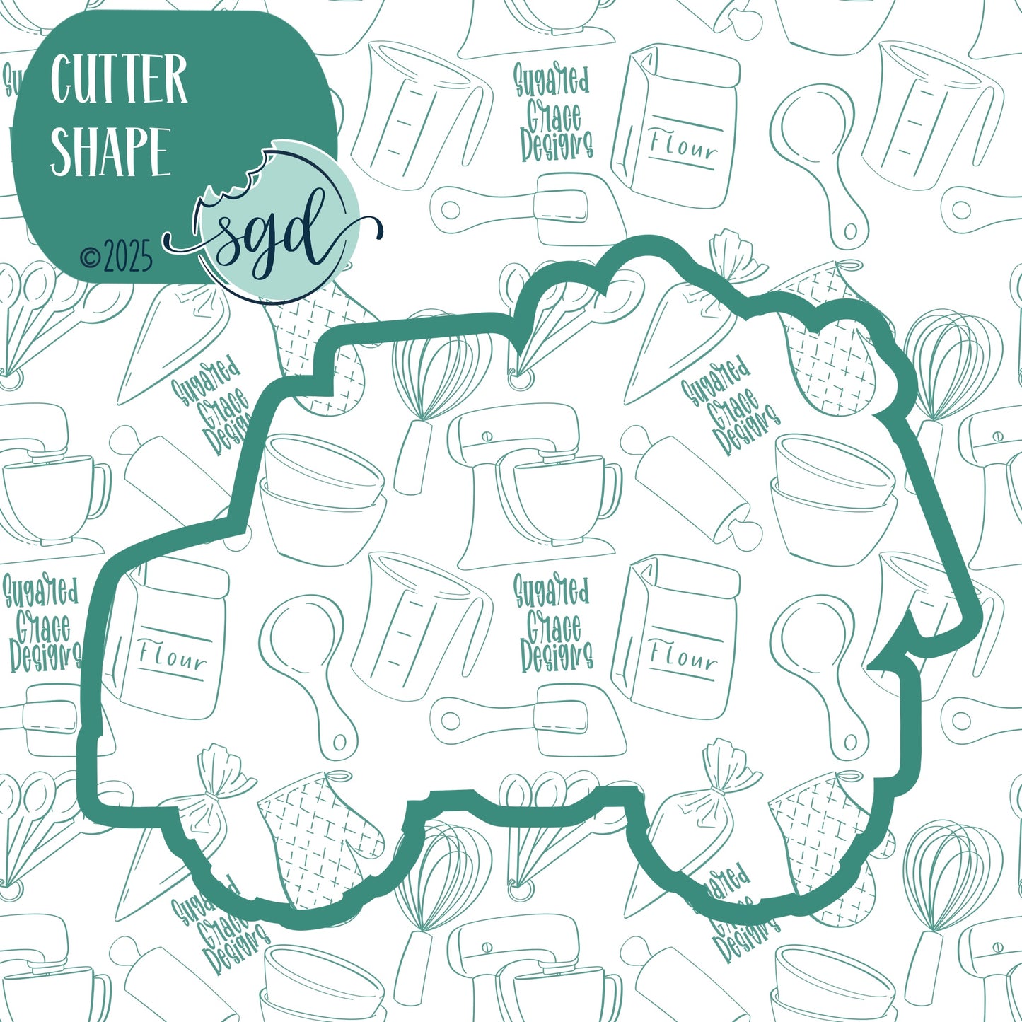 Loads of Luck Dump Truck Cookie Cutter with PNG Images to Match - Hand Drawn Graphics for Edible Ink Printers