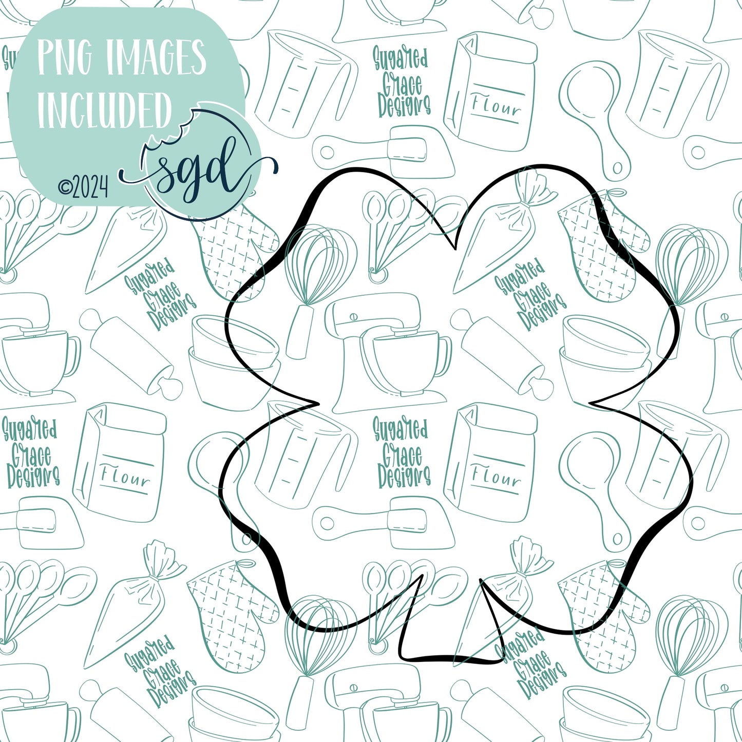 St Patricks Day Clover or Shamrock Cookie Cutter STL File  with PNG Images to Match - For 3D Printing and Edible Ink Printers