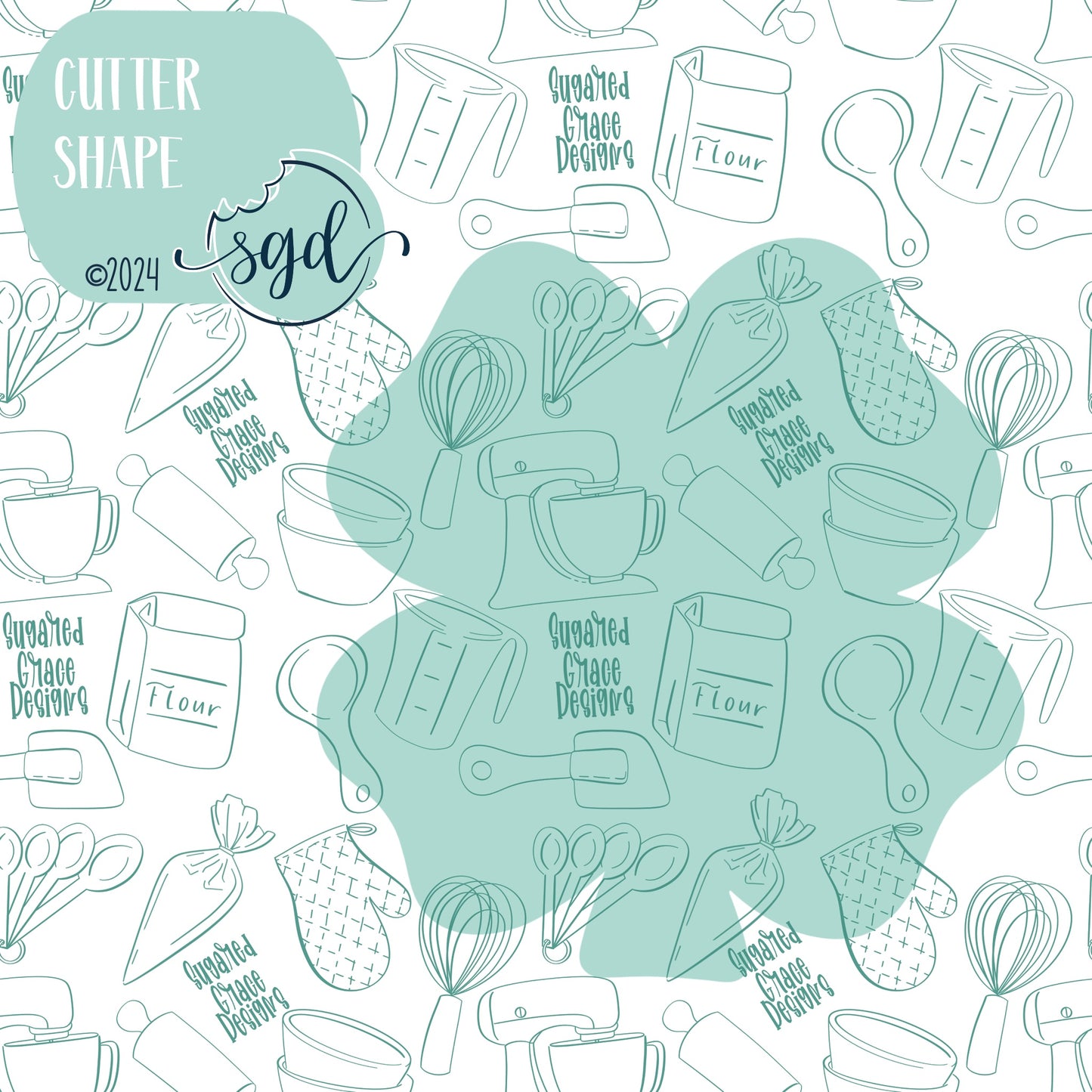St Patricks Day Clover or Shamrock Cookie Cutter STL File  with PNG Images to Match - For 3D Printing and Edible Ink Printers
