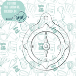 Compass Cutter STL File with PNG Images to Match - For 3D Printing and Edible Ink Printers