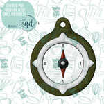 Compass Cutter STL File with PNG Images to Match - For 3D Printing and Edible Ink Printers