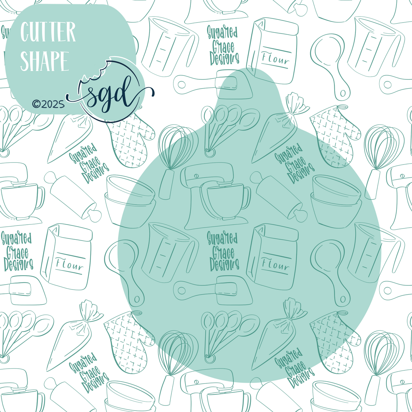 Compass Cutter STL File with PNG Images to Match - For 3D Printing and Edible Ink Printers