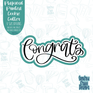 Congrats cookie cutter with png images for edible ink printers including Eddie