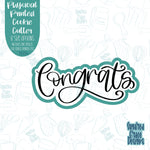 Congrats cookie cutter with png images for edible ink printers including Eddie