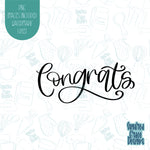 Congrats cookie cutter with png images for edible ink printers including Eddie