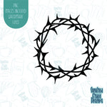 Crown of Thorns Easter Cookie Cutter with Matching PNG Images for Edible Ink Printers Including Eddie