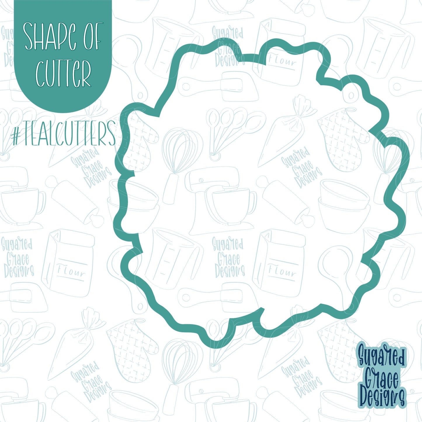 Crown of Thorns Easter Cookie Cutter with Matching PNG Images for Edible Ink Printers Including Eddie