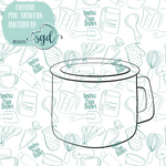 Cup Cutter STL File with PNG Images to Match - For 3D Printing and Edible Ink Printers
