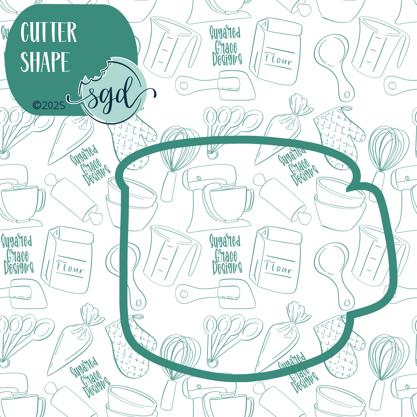 Red Cup or Mug Cookie Cutter with PNG Images to Match - Hand Drawn Graphics for Edible Ink Printers