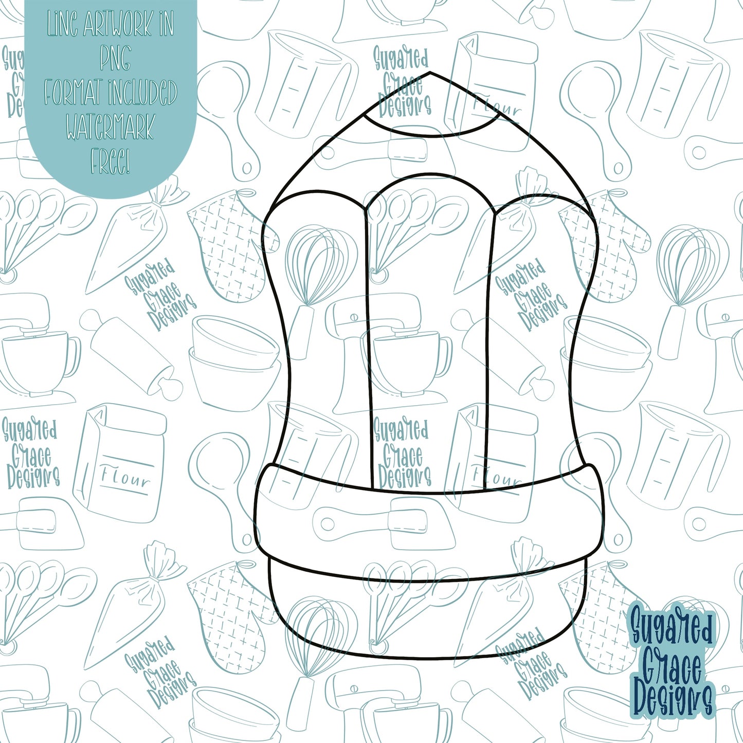 Back To School Curvy Pencil Cookie Cutter STL Files for 3D Printing with Matching PNG Images for Edible Ink Printers Including Eddie