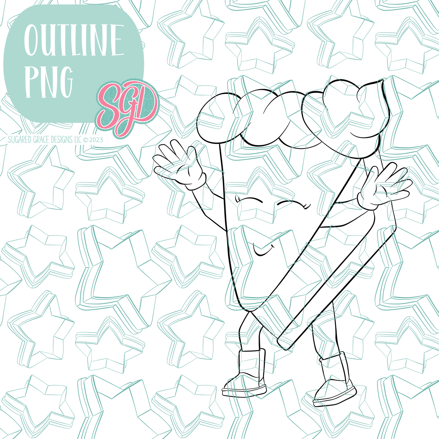 Dancing Pumpkin Pie slice Cookie Cutter STL File with PNG Images to Match - For 3D Printing and Edible Ink Printers