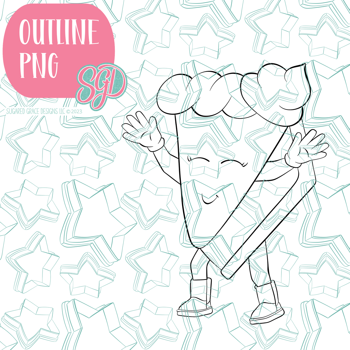 Dancing Pumpkin Pie Slice PNG Image Set for Edible Ink Printers - Hand Drawn Editable Graphics