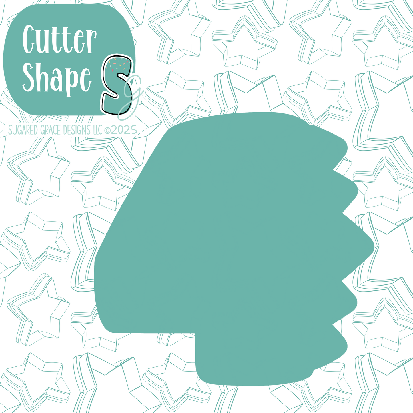 Dino Number 4 Cookie Cutter with PNG Images to Match - Hand Drawn Graphics for Edible Ink Printers
