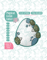 Dinosaur Egg Cookie Cutter Plaque with PNG Images to Match - Hand Drawn Graphics for Edible Ink Printers