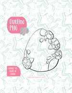 Dinosaur Egg PNG Image Set for Edible Ink Printers - Hand Drawn Editable Graphics