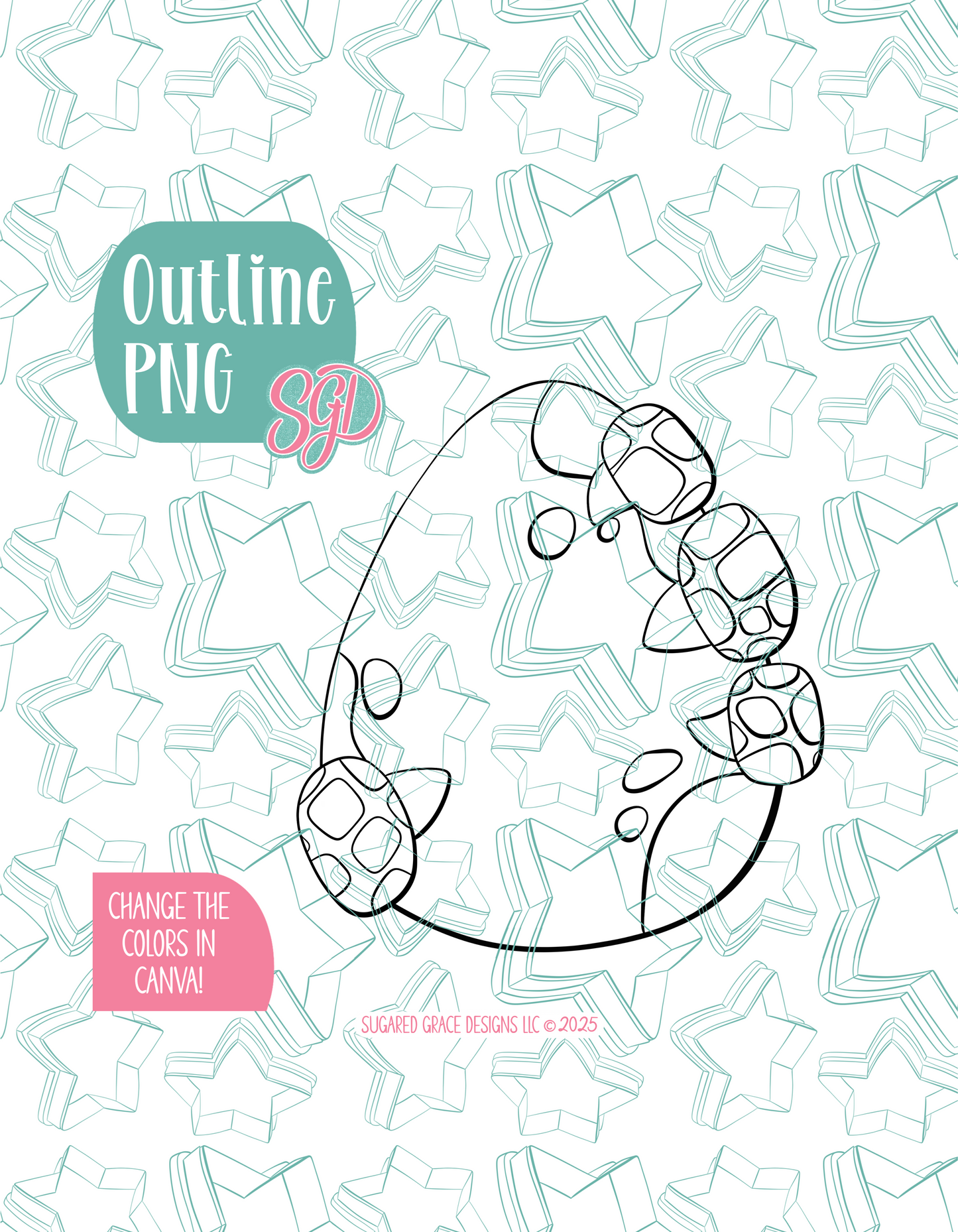 Dinosaur Egg Cookie Cutter Plaque with PNG Images to Match - Hand Drawn Graphics for Edible Ink Printers