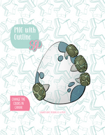 Dinosaur Egg Cookie Cutter STL File with PNG Images to Match - For 3D Printing and Edible Ink Printers