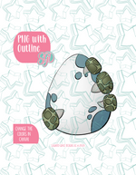Dinosaur Egg PNG Image Set for Edible Ink Printers - Hand Drawn Editable Graphics