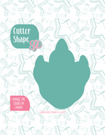 Dinosaur Print Cookie Cutter with PNG Images to Match - Hand Drawn Graphics for Edible Ink Printers