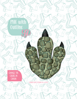 Dinosaur Print Cookie Cutter STL File with PNG Images to Match - For 3D Printing and Edible Ink Printers