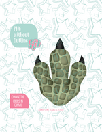 Dinosaur Print Cookie Cutter STL File with PNG Images to Match - For 3D Printing and Edible Ink Printers