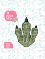 Dinosaur Foot Print PNG Image Set for Edible Ink Printers - Hand Drawn Editable Graphic