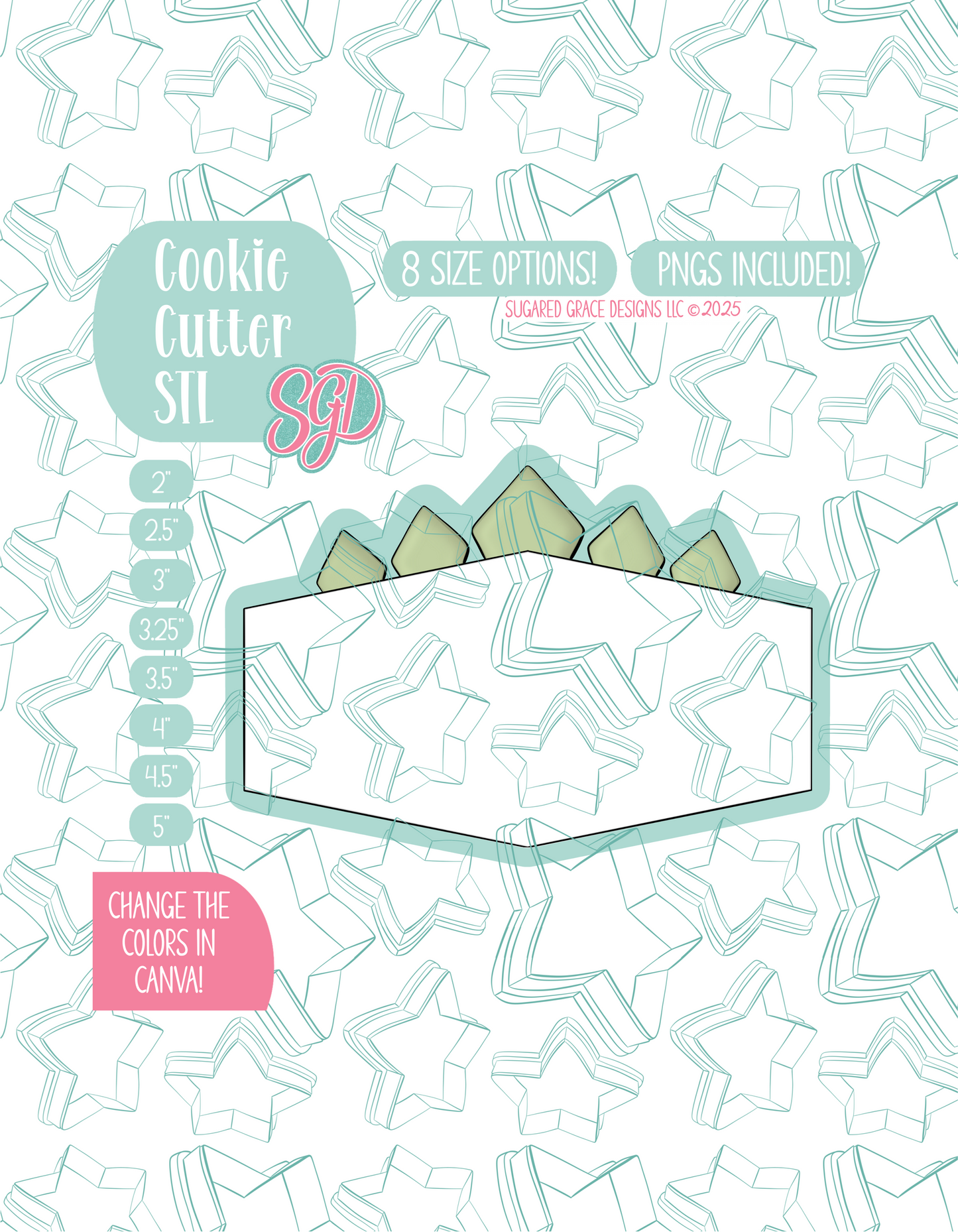 Dinosaur Name Plaque Cookie Cutter STL File with PNG Images to Match - For 3D Printing and Edible Ink Printers