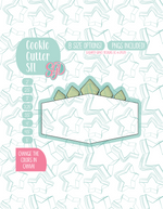 Dinosaur Name Plaque Cookie Cutter STL File with PNG Images to Match - For 3D Printing and Edible Ink Printers