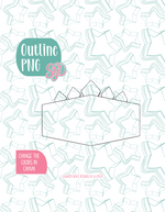 Dinosaur Name Plaque Cookie Cutter with PNG Images to Match - Hand Drawn Graphics for Edible Ink Printers