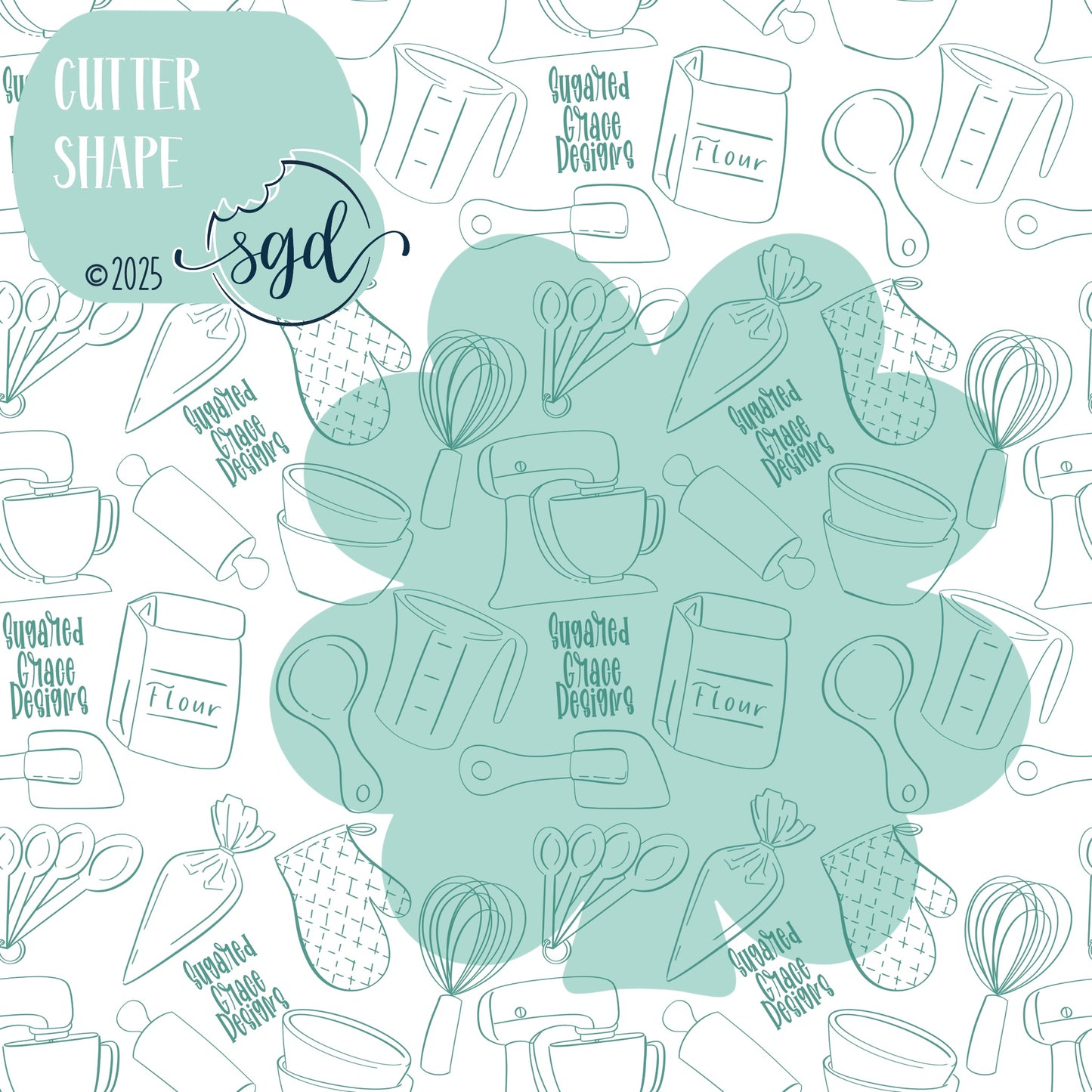 Disco Clover or Shamrock Cookie Cutter STL File  with PNG Images to Match - For 3D Printing and Edible Ink Printers