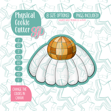 Disco Daisy Cookie Cutter with matching PNG