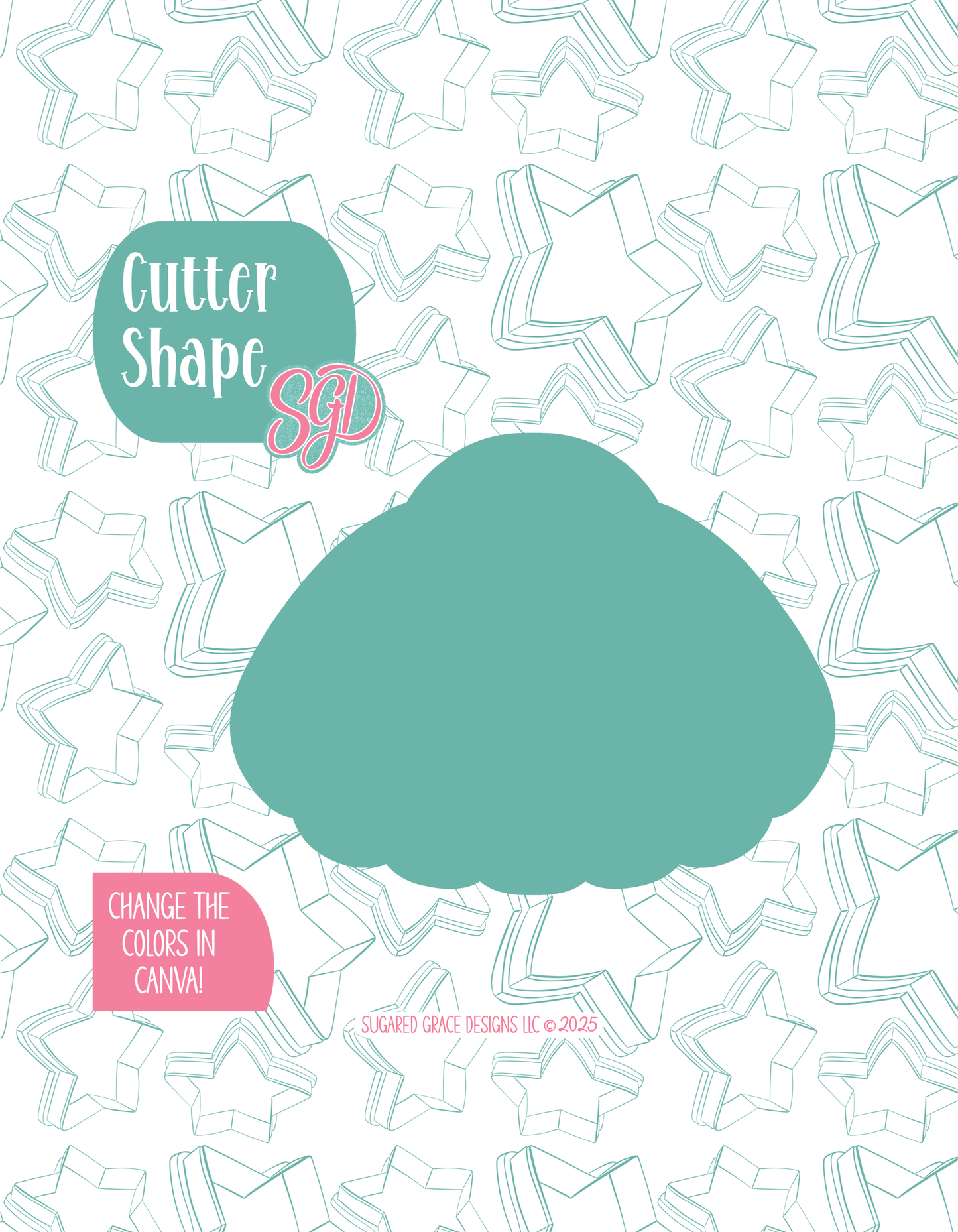 Disco Daisy Cookie Cutter with matching PNG