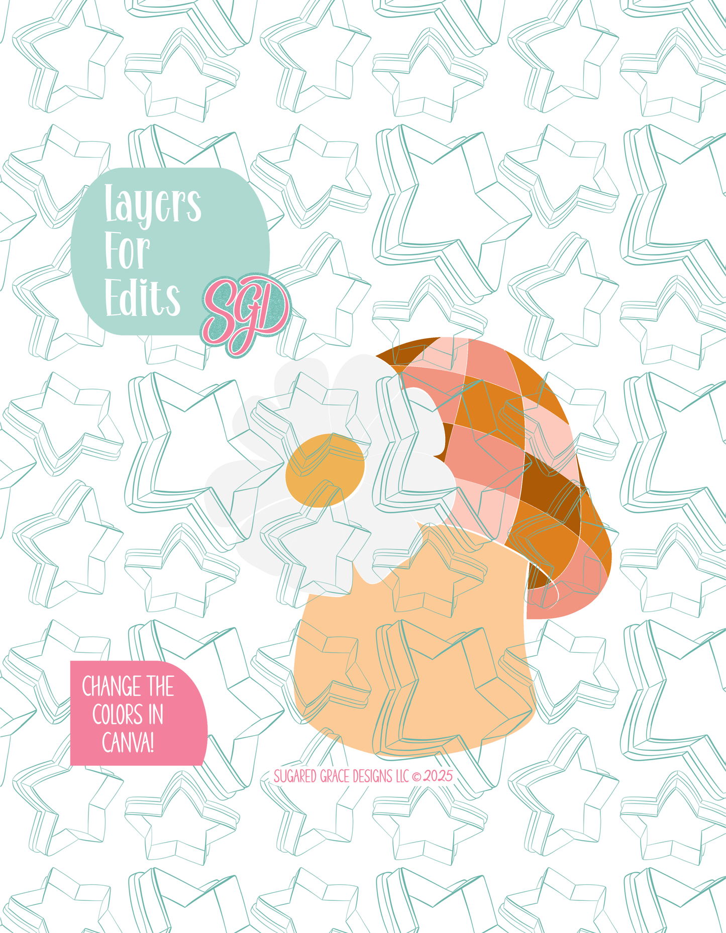 Disco Mushroom Cookie Cutter STL and PNG set