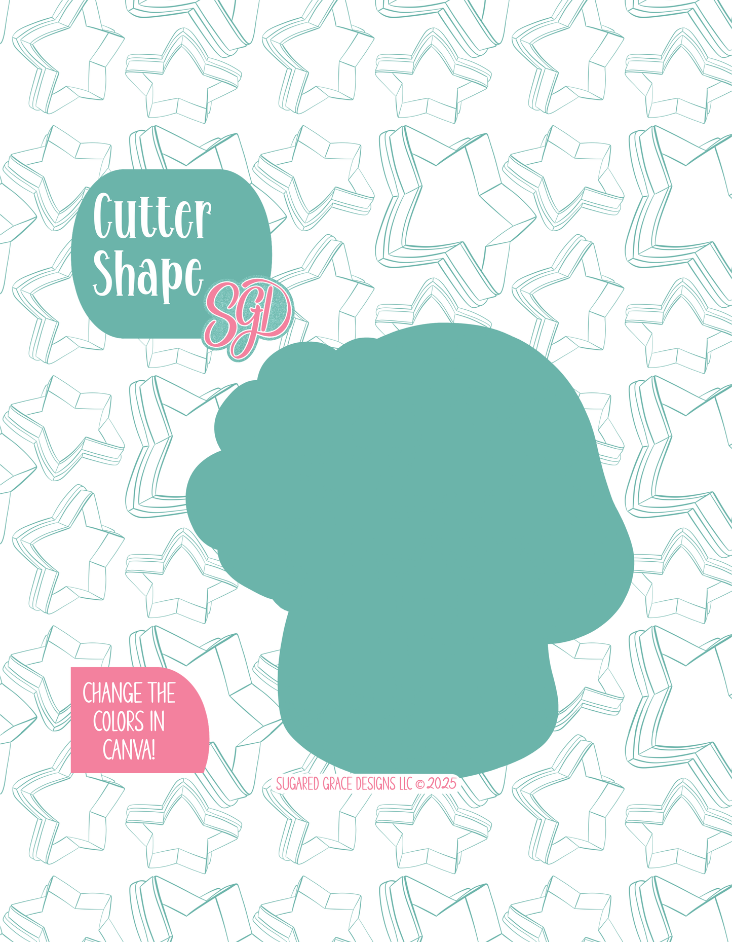 Disco Mushroom Cookie Cutter with matching PNG