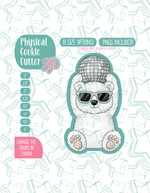 Disco Polar Bear Cookie Cutter with matching PNG