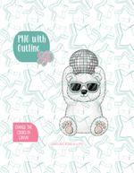Disco Polar Bear Cookie Cutter with matching PNG