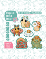 Disco Wild Child Cookie Cutter set with matching PNG - Set of 6 Designs