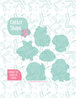 Editable Retro Wild Child Cookie Cutter STL and PNG Set with 6 Designs (Digital Download)