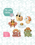 Disco Wild Child Cookie Cutter set with matching PNG - Set of 6 Designs