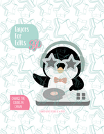 Editable Penguin DJ Cookie Cutter STL and PNG (Digital Download)