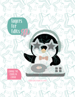 Penguin DJ Cookie Cutter with matching PNG