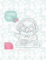 Editable Penguin DJ Cookie Cutter STL and PNG (Digital Download)