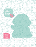 Editable Penguin DJ Cookie Cutter STL and PNG (Digital Download)