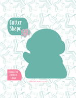 Penguin DJ Cookie Cutter with matching PNG