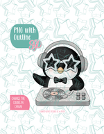 Penguin DJ Cookie Cutter with matching PNG